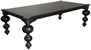 Noir Claudio Dining Table, Hand Rubbed Black