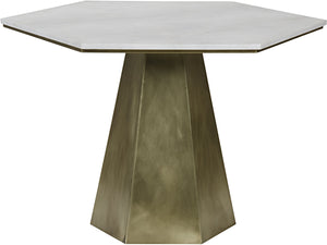 Noir QS Demetria Table, Metal and Quartz
