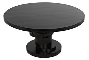 Noir Hugo Dining Table, Hand Rubbed Black