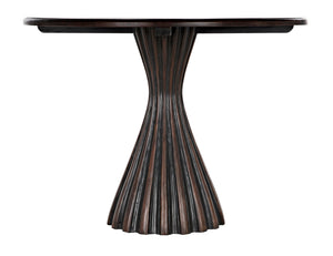 Noir Osiris Dining Table, Pale Rubbed with Light Brown Trim