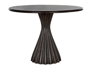 Noir Osiris Dining Table, Pale Rubbed with Light Brown Trim