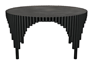 Noir Royal Hall Dining Table, Black Steel