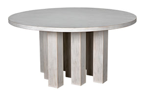 Noir Resistance Dining Table, White Wash