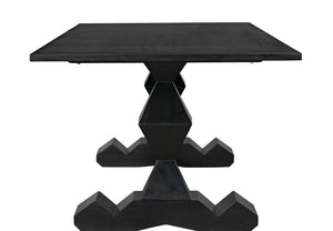 Noir Madeira Dining Table, Hand Rubbed Black