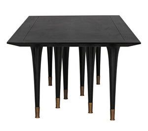 Noir Romeo Dining Table, Hand Rubbed Black