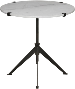 Noir Qs Edith Adjustable Side Table, Black Metal, Large