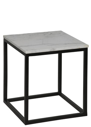 Noir Manning Side Table, Black Metal, Small