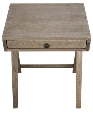 Noir Peter Side Table, Washed Walnut