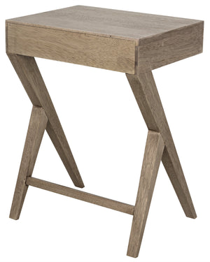 Noir Peter Side Table, Washed Walnut