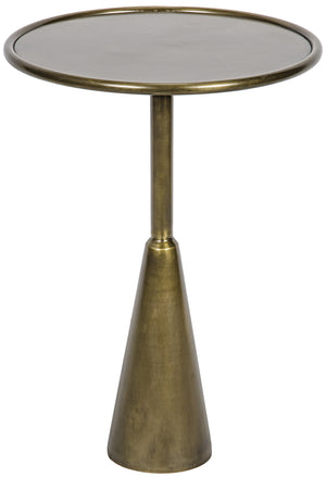 Noir Hiro Side Table, Antique Brass