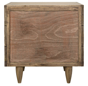 Noir QS David 32" Side Table, Washed Walnut