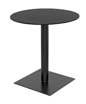 Noir Mies Side Table, Black Steel
