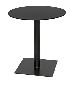 Noir Mies Side Table, Black Steel
