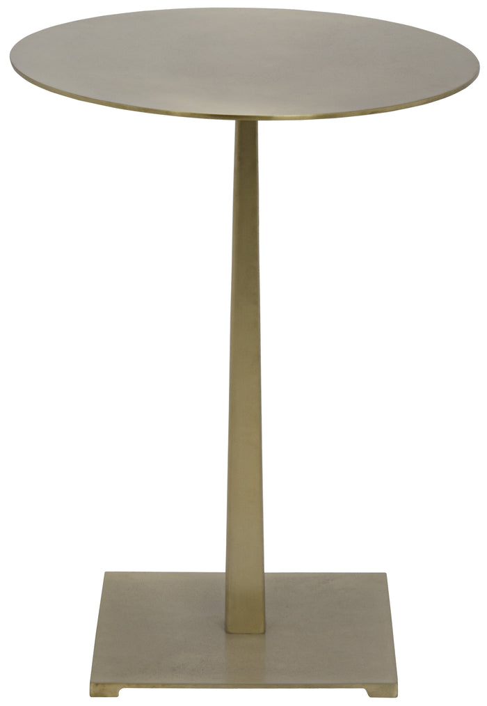 Noir Stiletto Side Table, Antique Brass