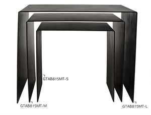 Noir Yves Side Table, Black Metal, Medium