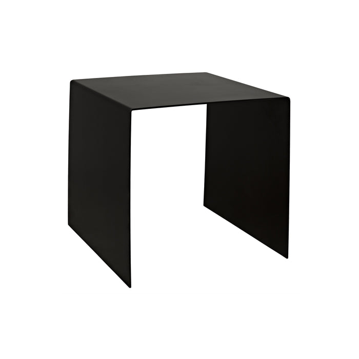 Noir Yves Side Table, Black Metal, Medium