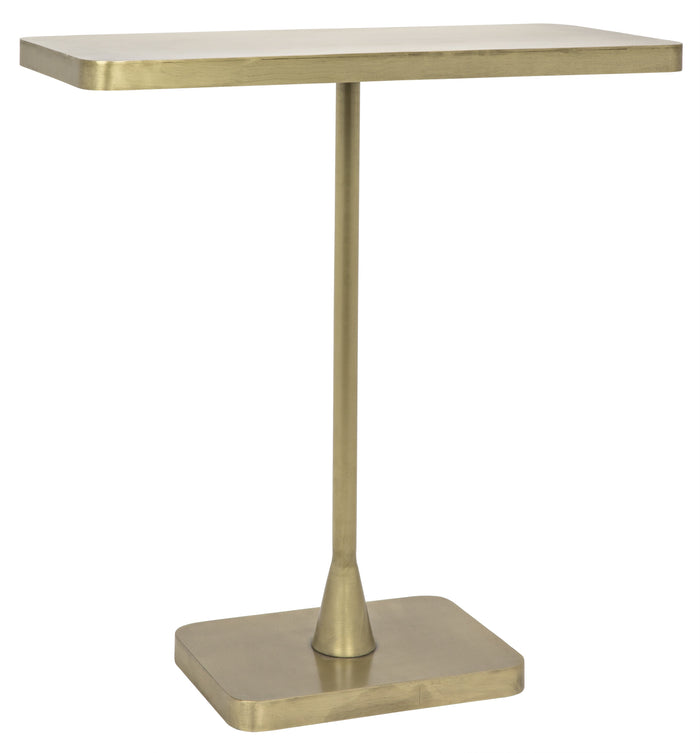 Noir Hild Side Table, Antique Brass