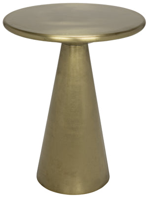 Noir Cassia Side Table, Antique Brass
