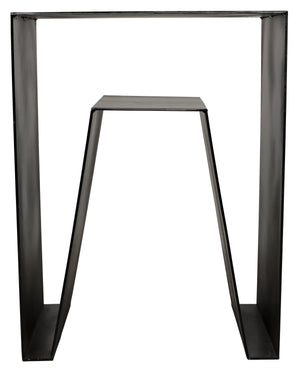 Noir Quintin Side Table, Black Metal