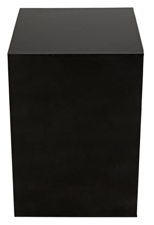 Noir Quintin Side Table, Black Metal