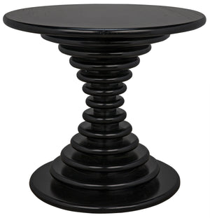 Noir Scheiben Side Table, Hand Rubbed Black