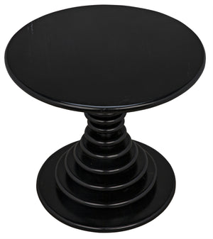 Noir Scheiben Side Table, Hand Rubbed Black