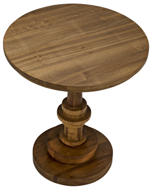 Noir Comodo Side Table, Gold Teak