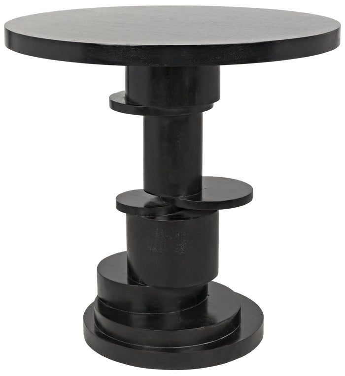 Noir Hugo Side Table, Hand Rubbed Black