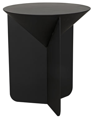 Noir Lora Side Table, Black Metal