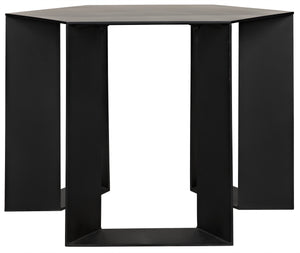 Noir Modicus Side Table, Black Metal