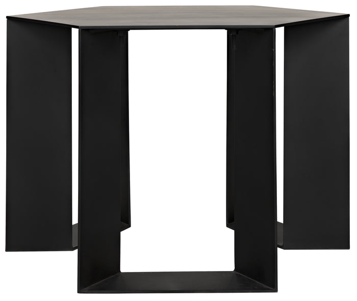 Noir Modicus Side Table, Black Metal