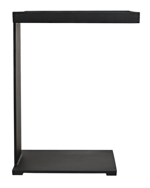 Noir Ledge All Metal Side Table, Black Metal