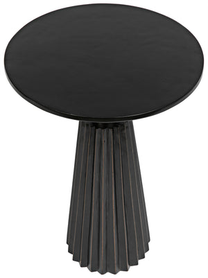 Noir Orson Side Table, Hand Rubbed Black