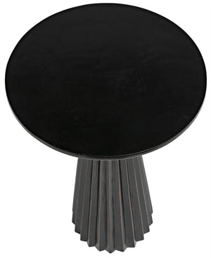 Noir Orson Side Table, Hand Rubbed Black