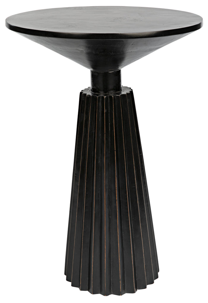 Noir Orson Side Table, Hand Rubbed Black