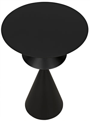 Noir Zasa Side Table, Black Metal