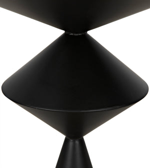 Noir Zasa Side Table, Black Metal