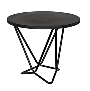 Noir Belem Side Table, Black Steel