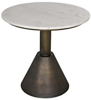 Noir Joseph Side Table, Aged Brass