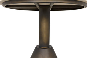 Noir Joseph Side Table, Aged Brass