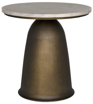 Noir Aiden Side Table, Aged Brass