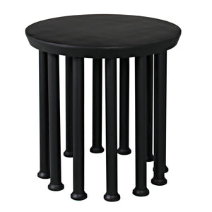 Noir Lila Side Table, Black Steel