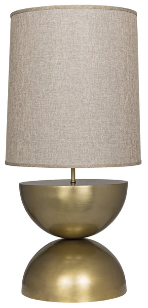 Noir Pulan Table Lamp, Antique Brass