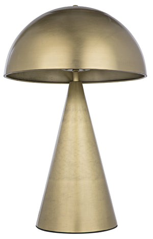Noir Skuba Table Lamp, Antique Brass