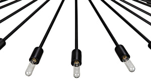 Noir Lamberto Chandelier, Black Metal