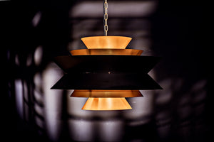 Noir Arion Pendant, Steel With Brass Finish