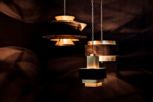 Noir Arion Pendant, Steel With Brass Finish