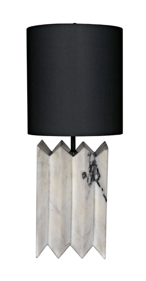 Noir Jman Lamp With Silk Shade