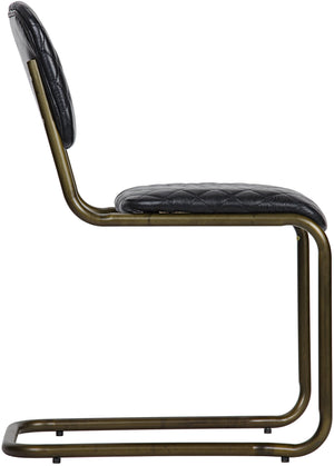 Noir 0037 Dining Chair, Metal and Leather