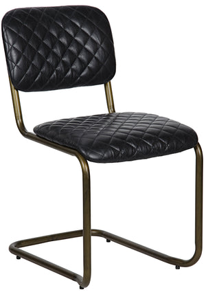 Noir 0037 Dining Chair, Metal and Leather